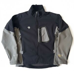 Mountain Hardwear Windstopper Soft Shell Full Zip Jacket Men’s Large Coat Black